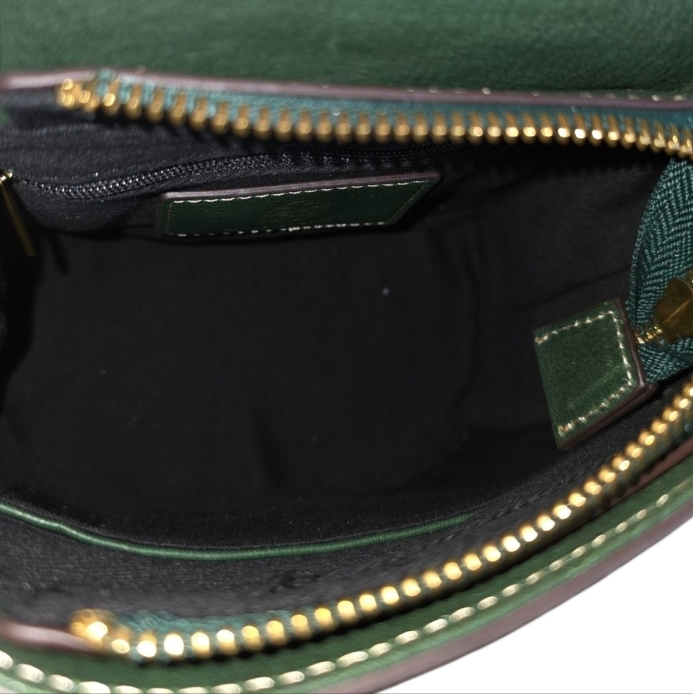 Bolvain The Françoise Backpack Deep Green Backpack/Hand Bag NWT - Picture 9 of 17